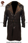 Men's Blade Runner Leather Trench Coat with Fur Lining