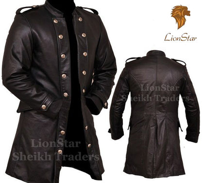 Black Leather Coat Back