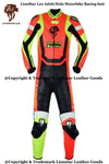 Red Cowhide Motorcycle Racing Suit