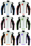 Colorful Cowhide Racing Jacket