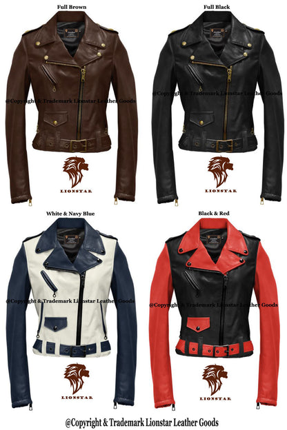 Ladies genuine leather jacket