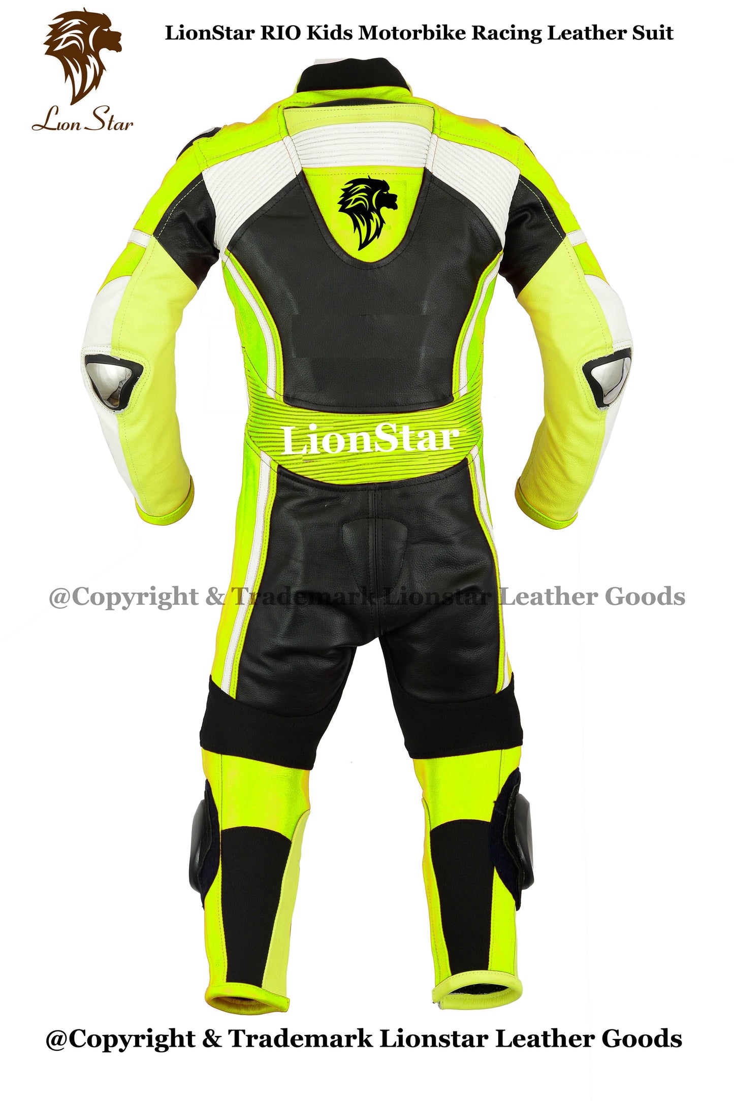 Biker Racing Suit Yellow Back