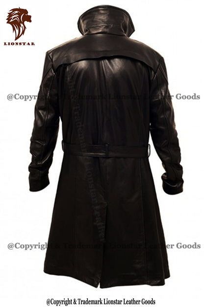 men's trench coat with fur lining for cold weather Back