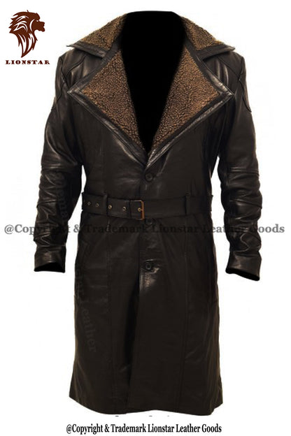 men's trench coat with fur lining for cold weather