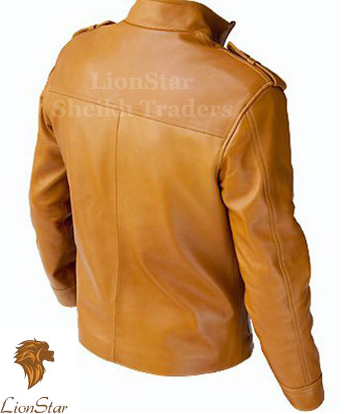 Bomber Leather Jacket Back