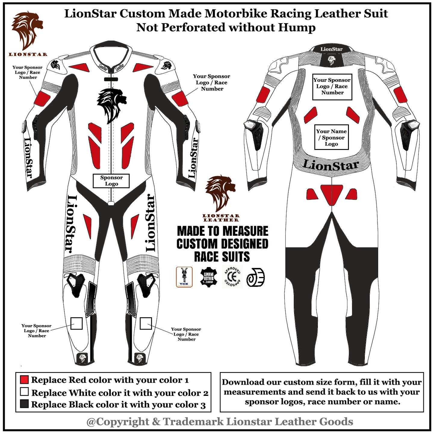 Custom Racing Suit without hump not perforated