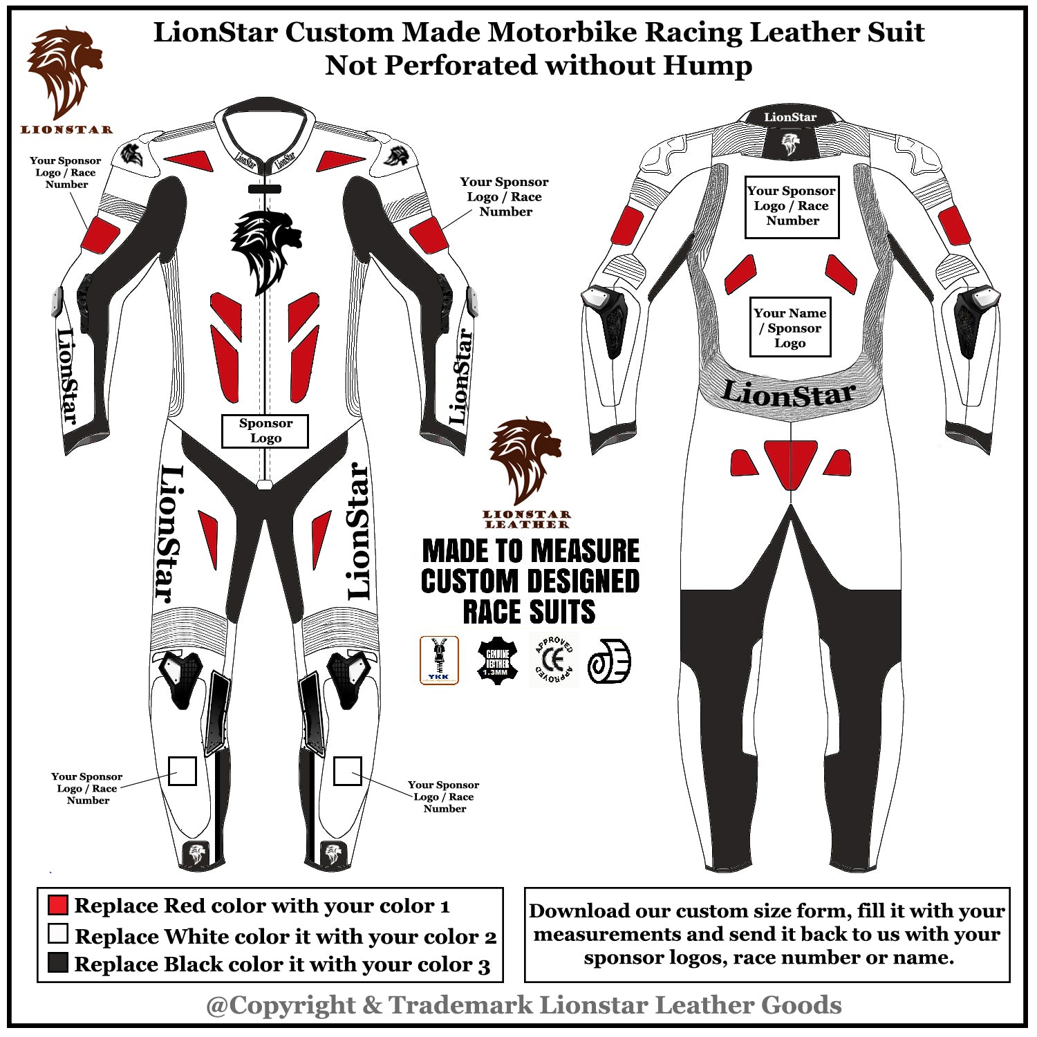 Custom Racing Suit without hump not perforated