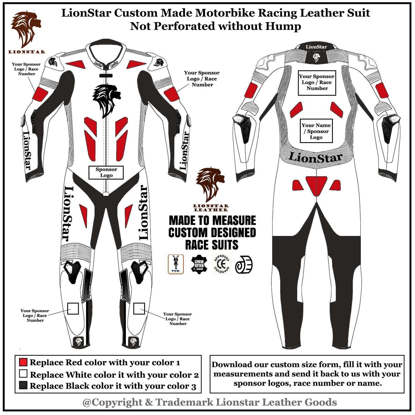 Custom Racing Suit without hump not perforated