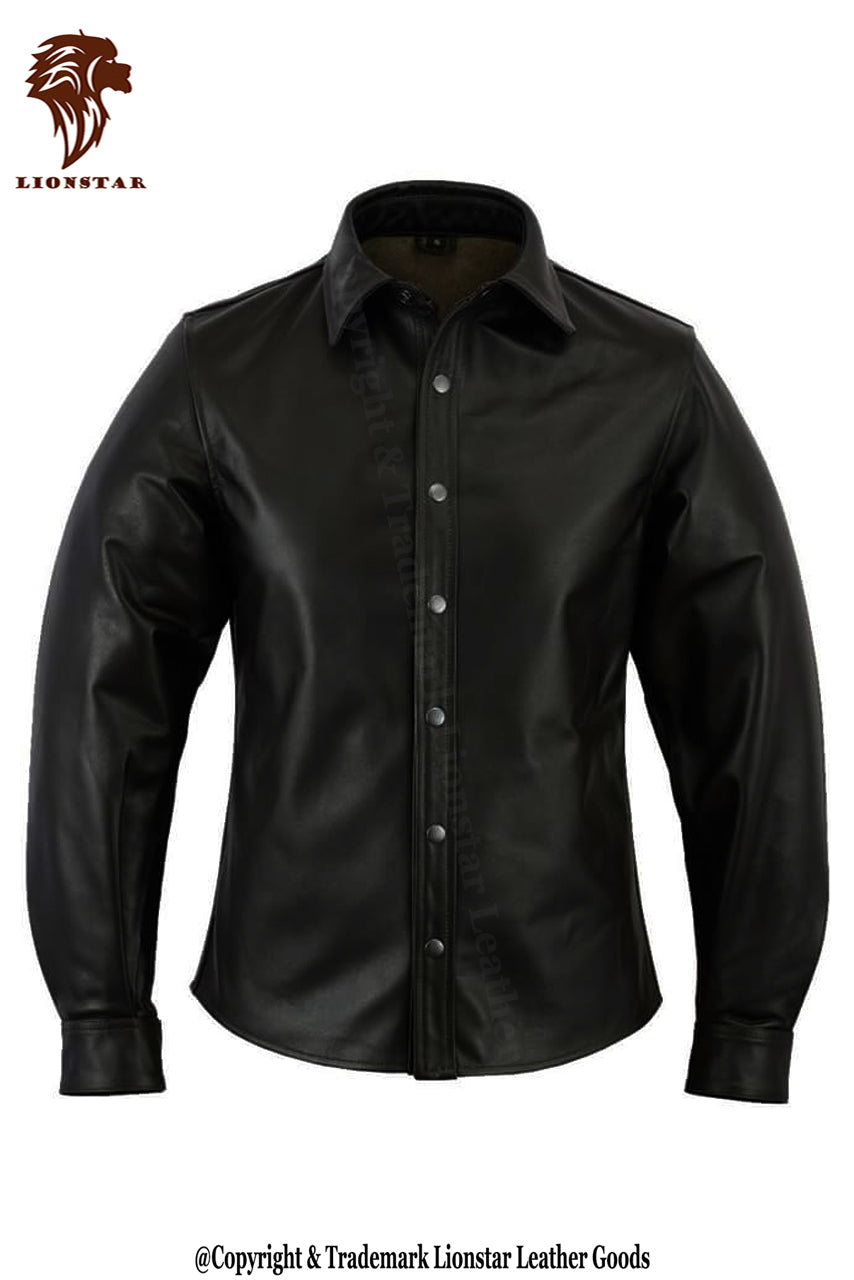 Leather Shirt Mens