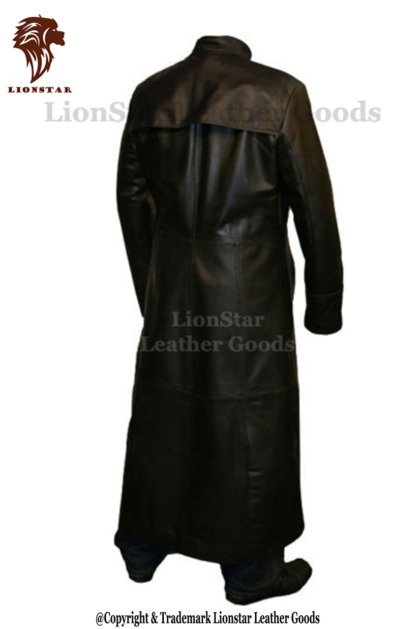 Leather Trench Coat Back