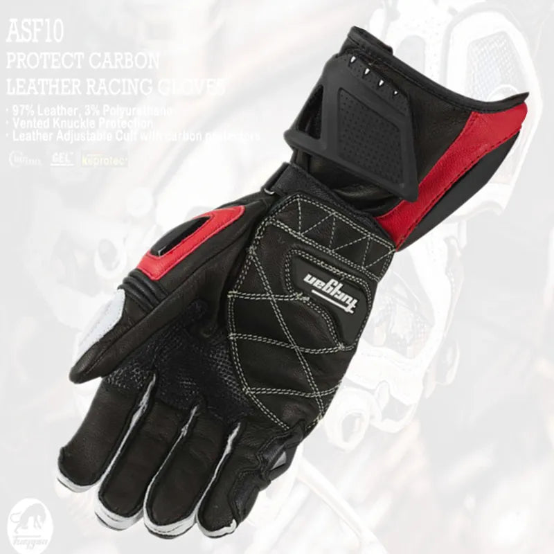 Lionstar Touch Screen Leather Motorcycle Gloves