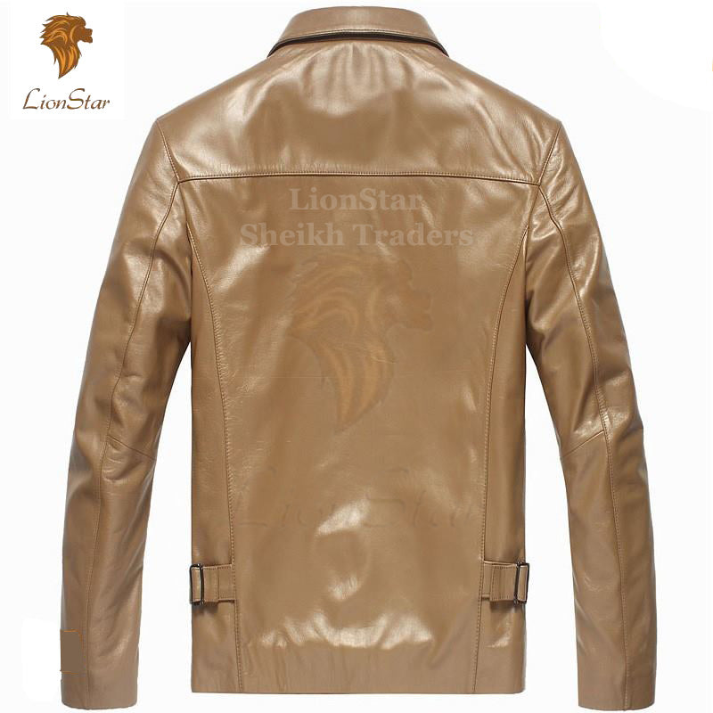 Brown Leather Jacket Back