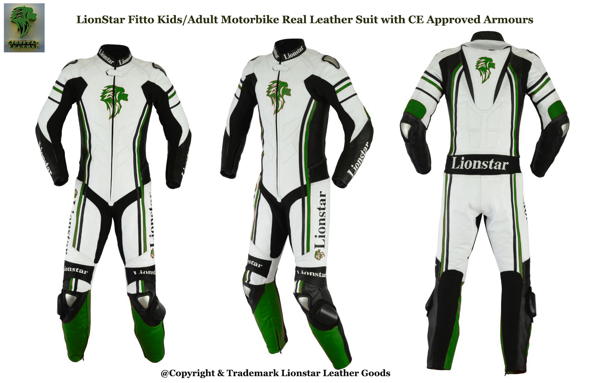 Motorcycle Racing Leathers Green
