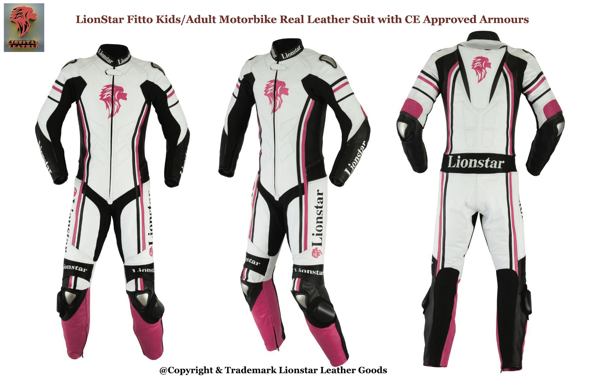 Motorcycle Racing Leathers Pink