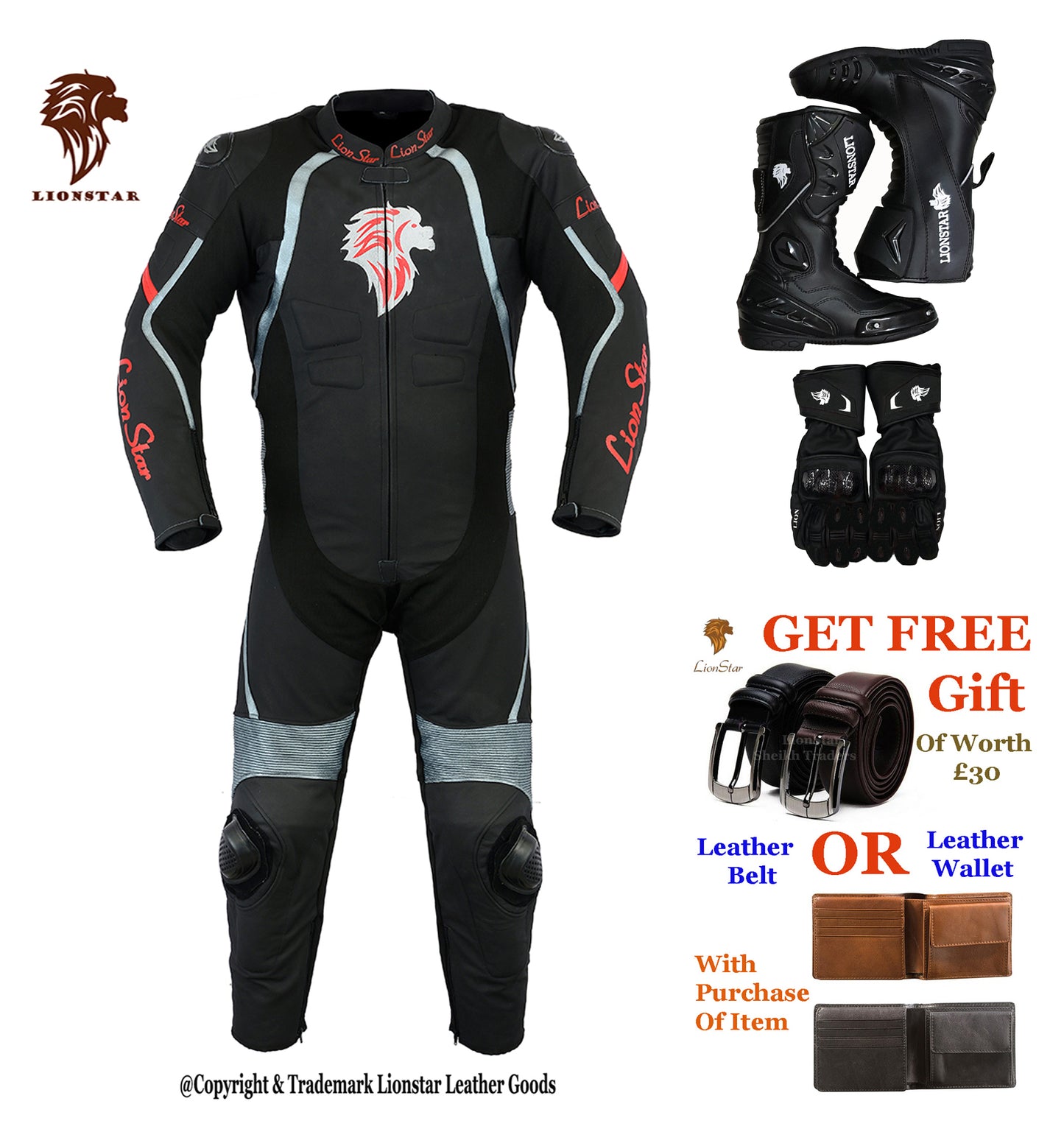 Stylish Leather Racing Suit Full SEt