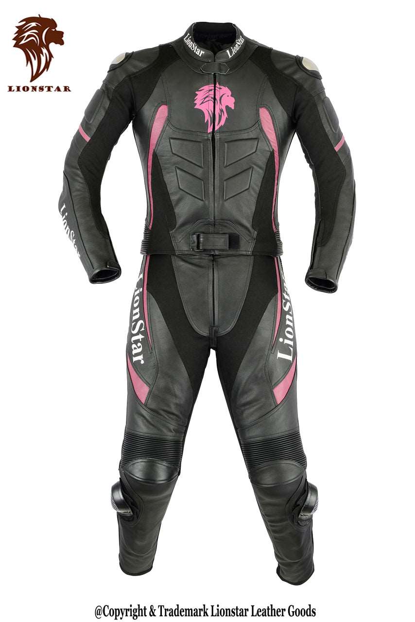 Lionstar Panther Unisex Kids/Adults Motorbike Racing Leather Motorcycle Suit /Full Set (2 Colors Available)