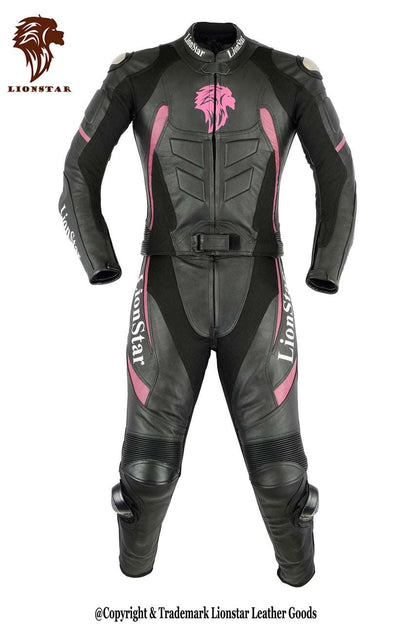 Lionstar Panther Unisex Kids/Adults Motorbike Racing Leather Motorcycle Suit /Full Set (2 Colors Available)