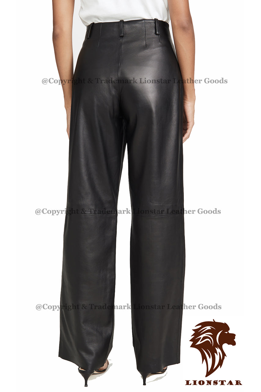 Ladies Leather Trousers Back