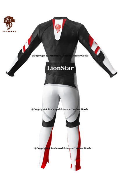 Durable Motorcycle Suit Red Back