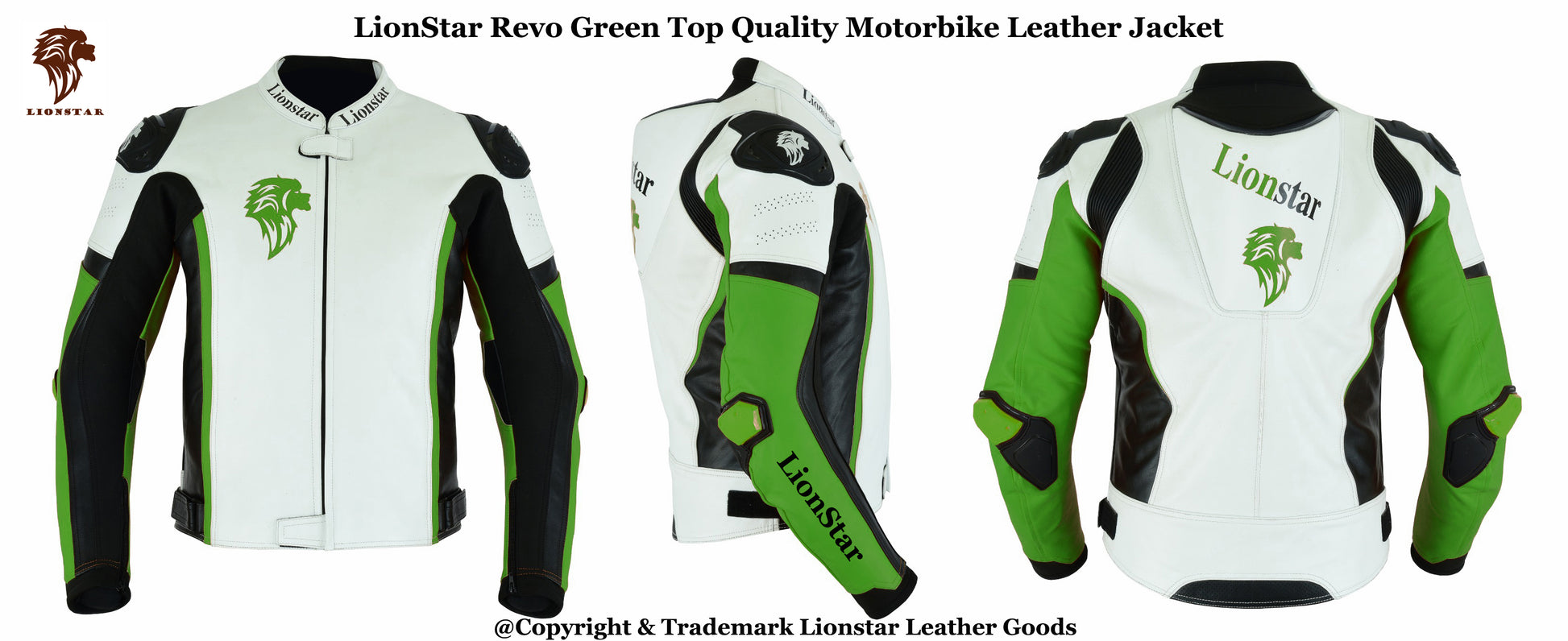 Motorcycle Leather Jacket Green