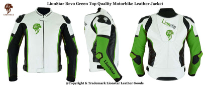 Motorcycle Leather Jacket Green