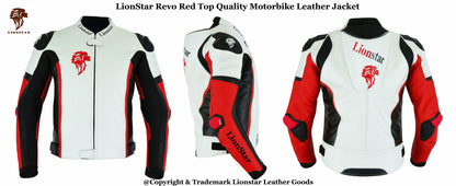 Motorcycle Leather Jacket Red