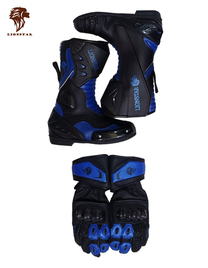 Motorcycle Boots Blue