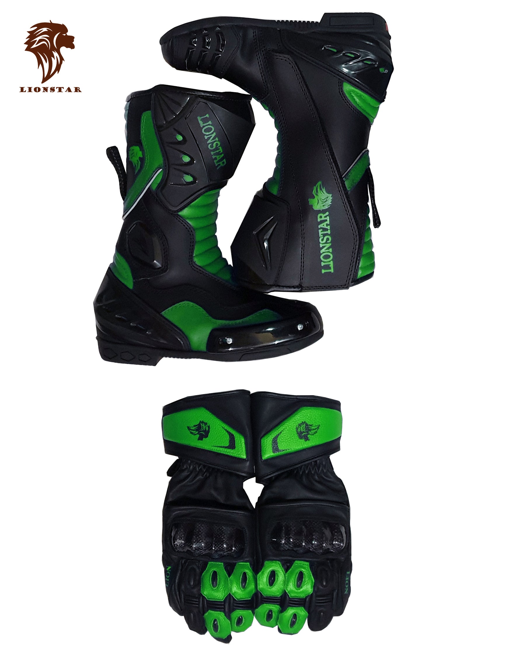 Motorcycle Boots Green