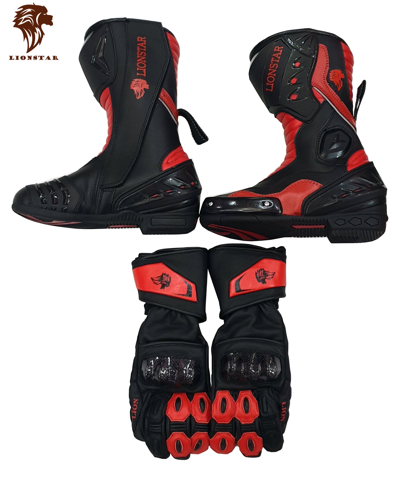 Motorcycle Boots Red