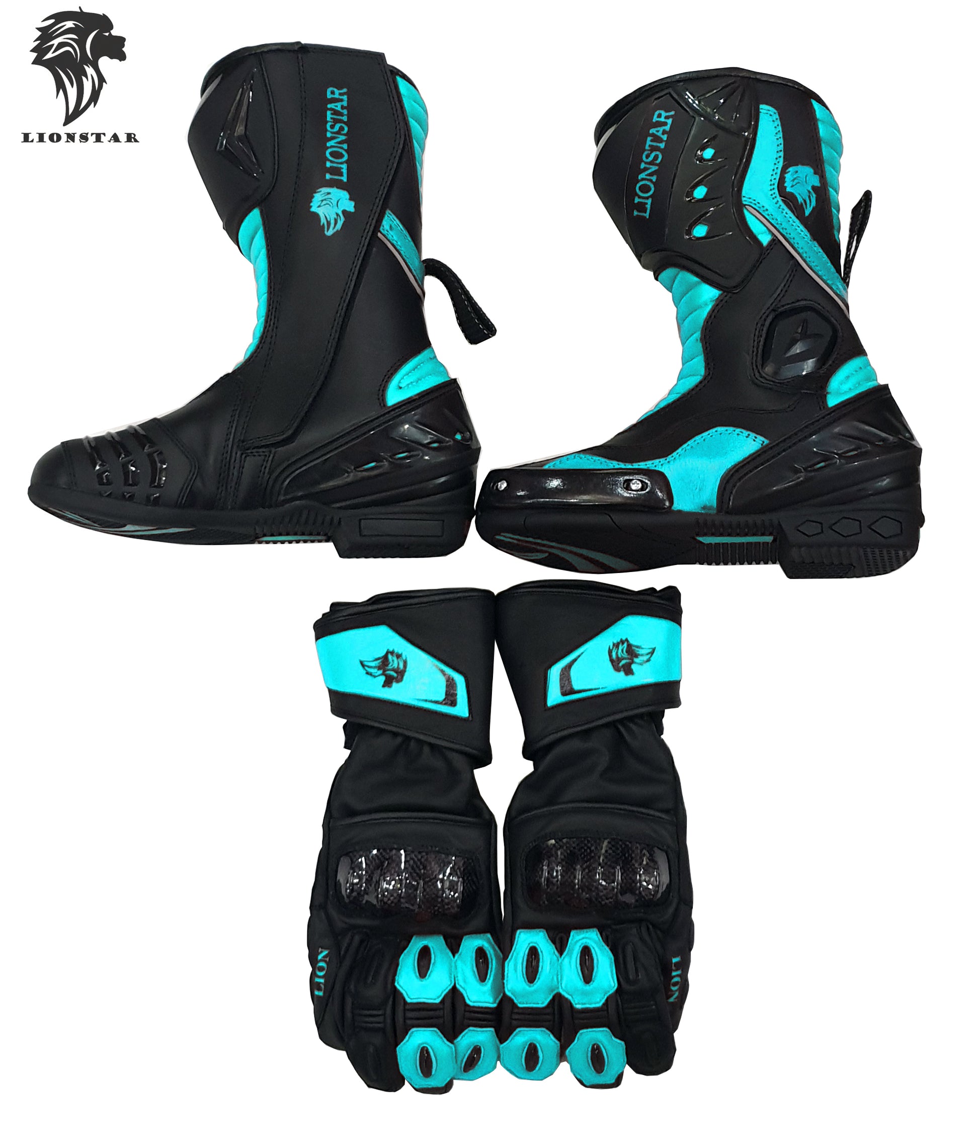 Motorcycle Boots Sky blue