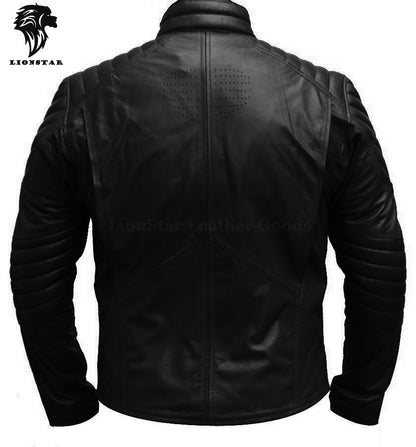 Superman Leather Jacket Black Back