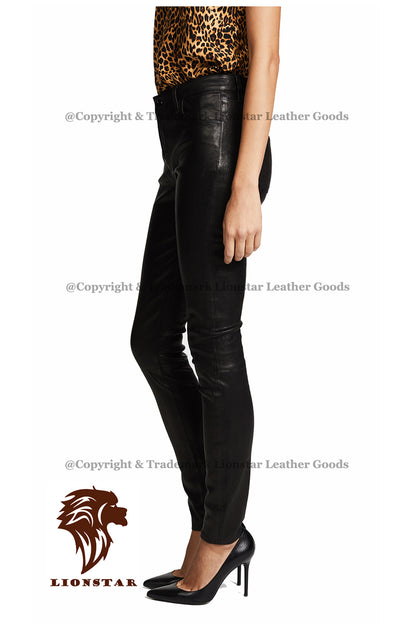 Black Leather Pants Side