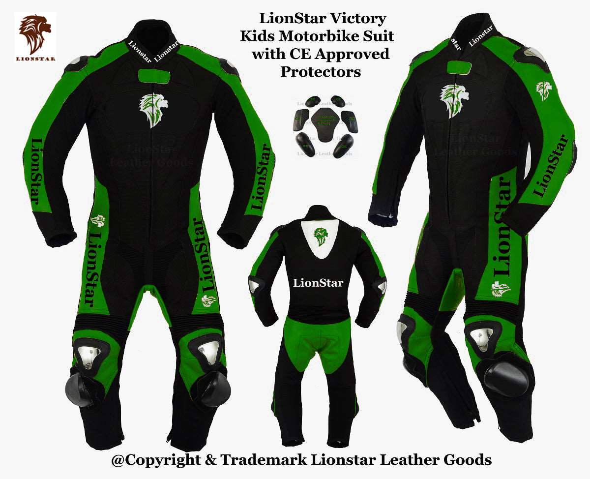 Kids Motorbike Suit Green