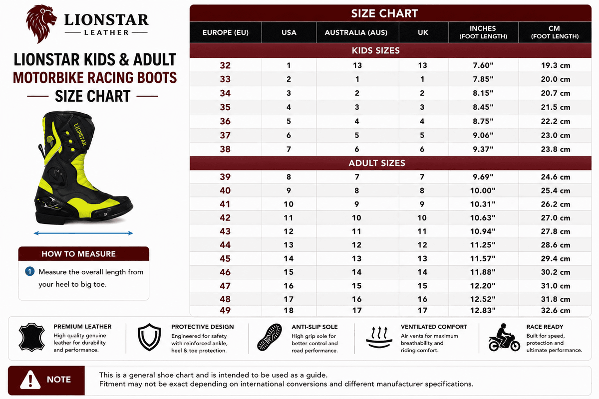 Shoes Size Chart