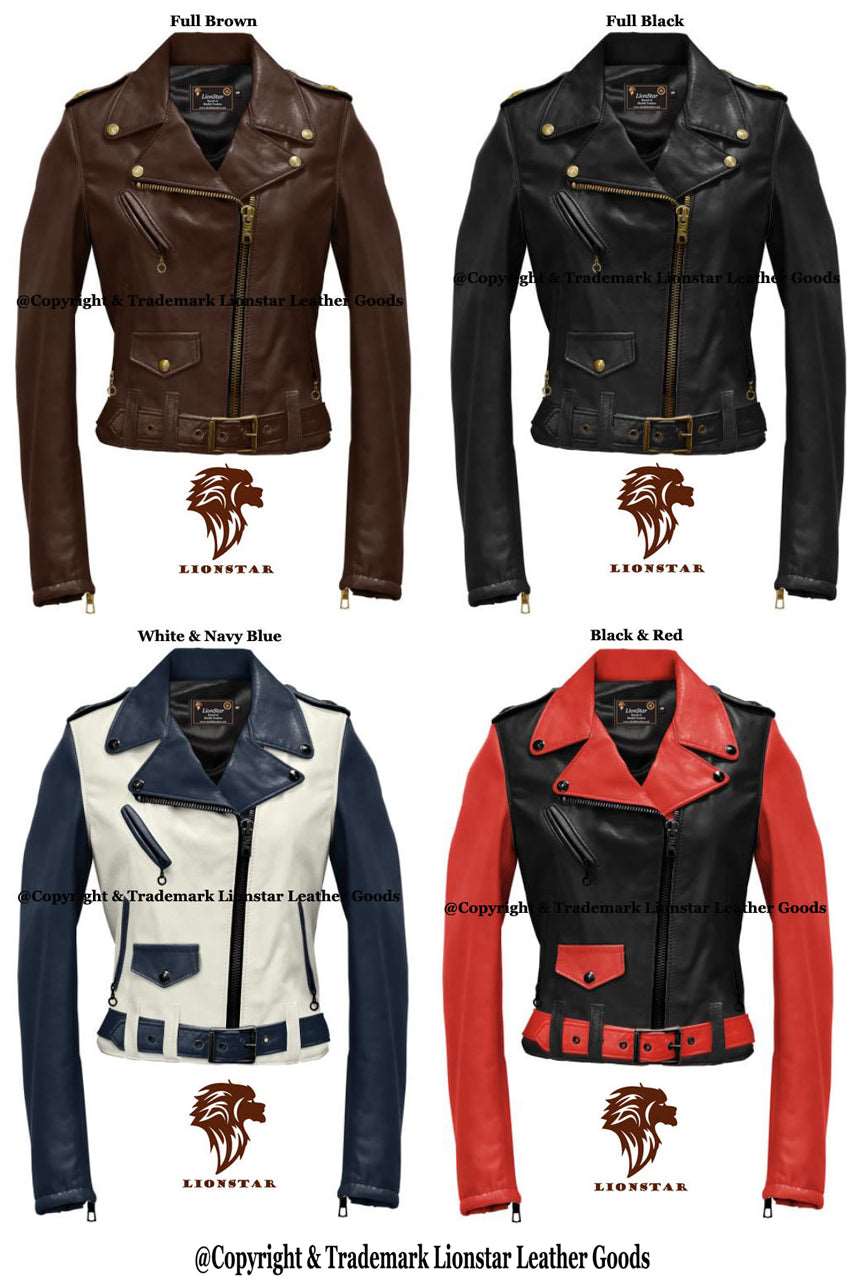 Ladies genuine leather jacket