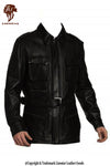 Men's Retro Leather Duster Trench Coat