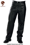 Men's Black Sheepskin Biker Pants