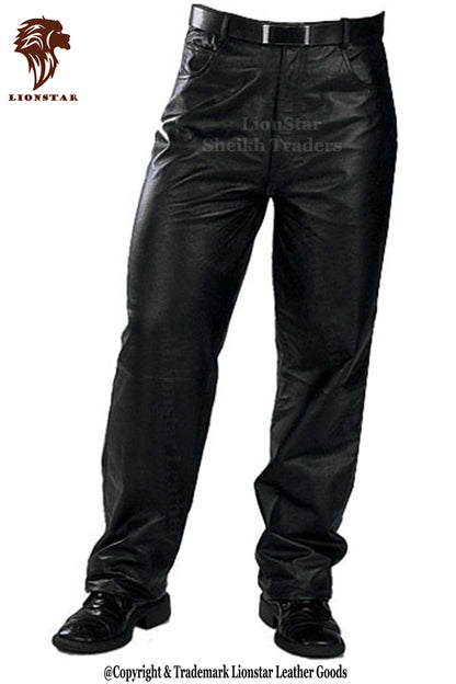 Black Leather Pants Front