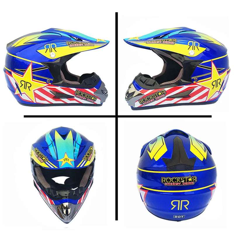 Lionstar Unisex Motorcycle Motocross Helmet with FREE Gifts