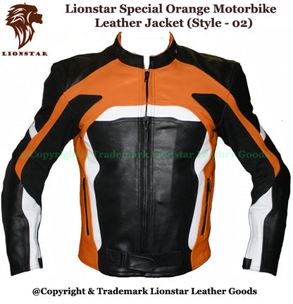 Leather Biker Jacket Mens Front